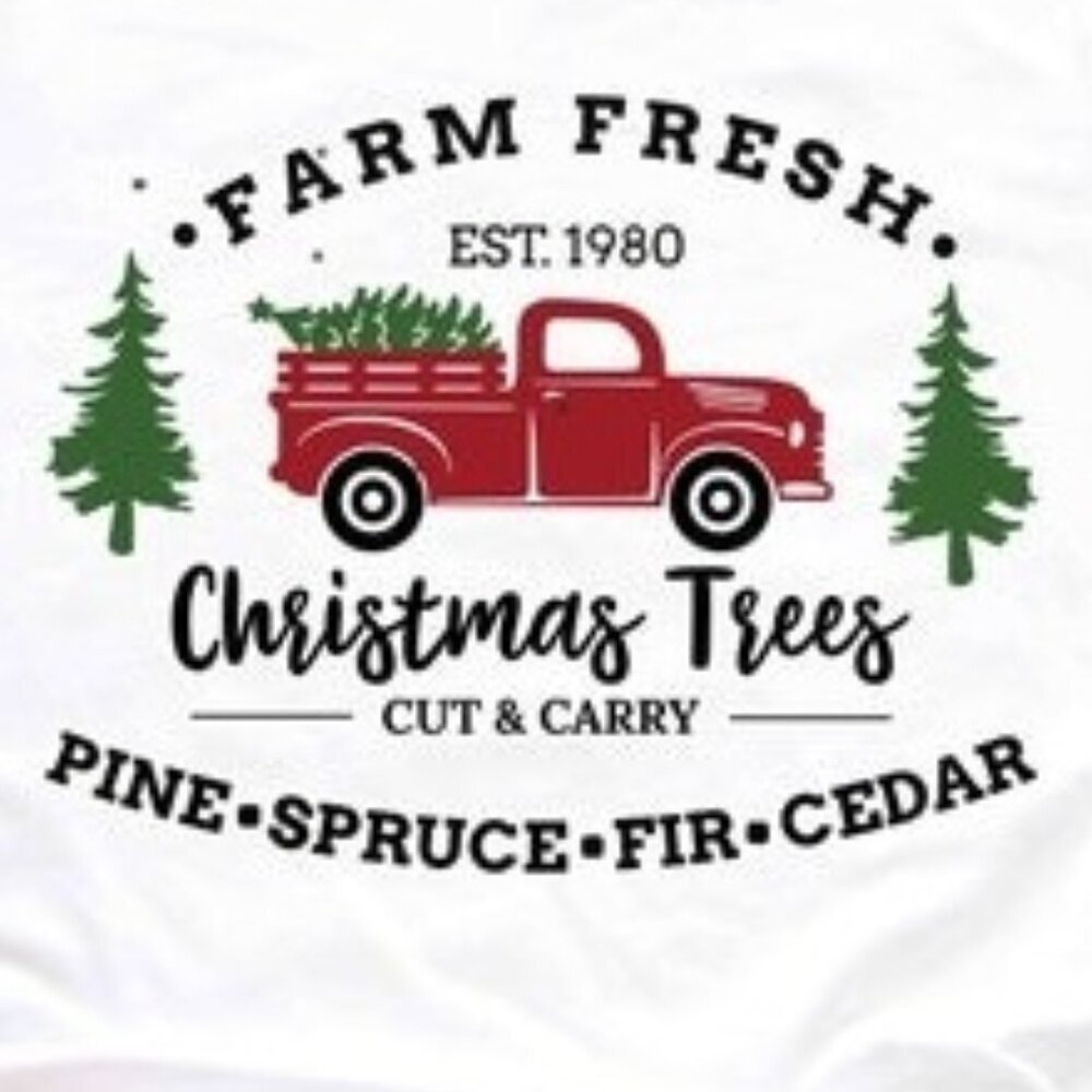 Farm Fresh Christmas Trees Red Truck Holiday Party Fan Gift Graphic T-Shirt 05 - Picture 2 of 5